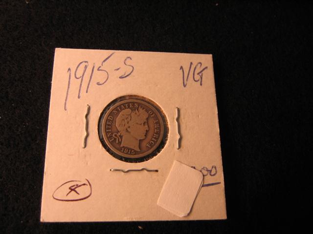 1915-S Barber Dime Obverse